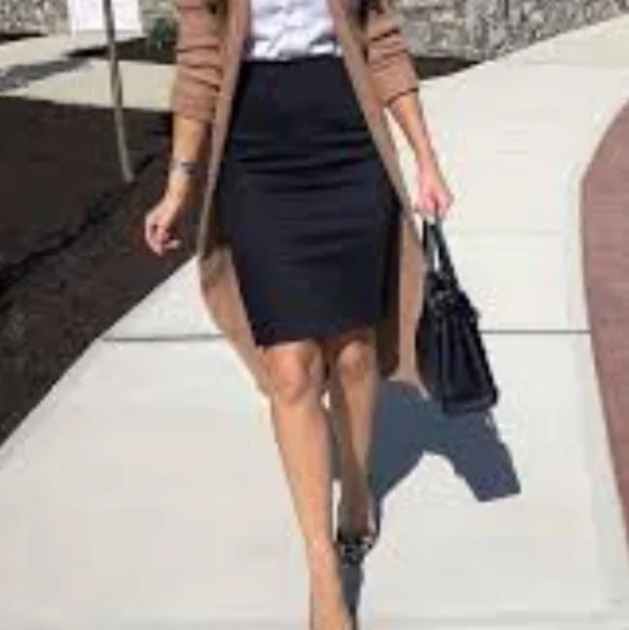 ECI Black Knit Stretch Skirt sz Small - Picture 5 of 6